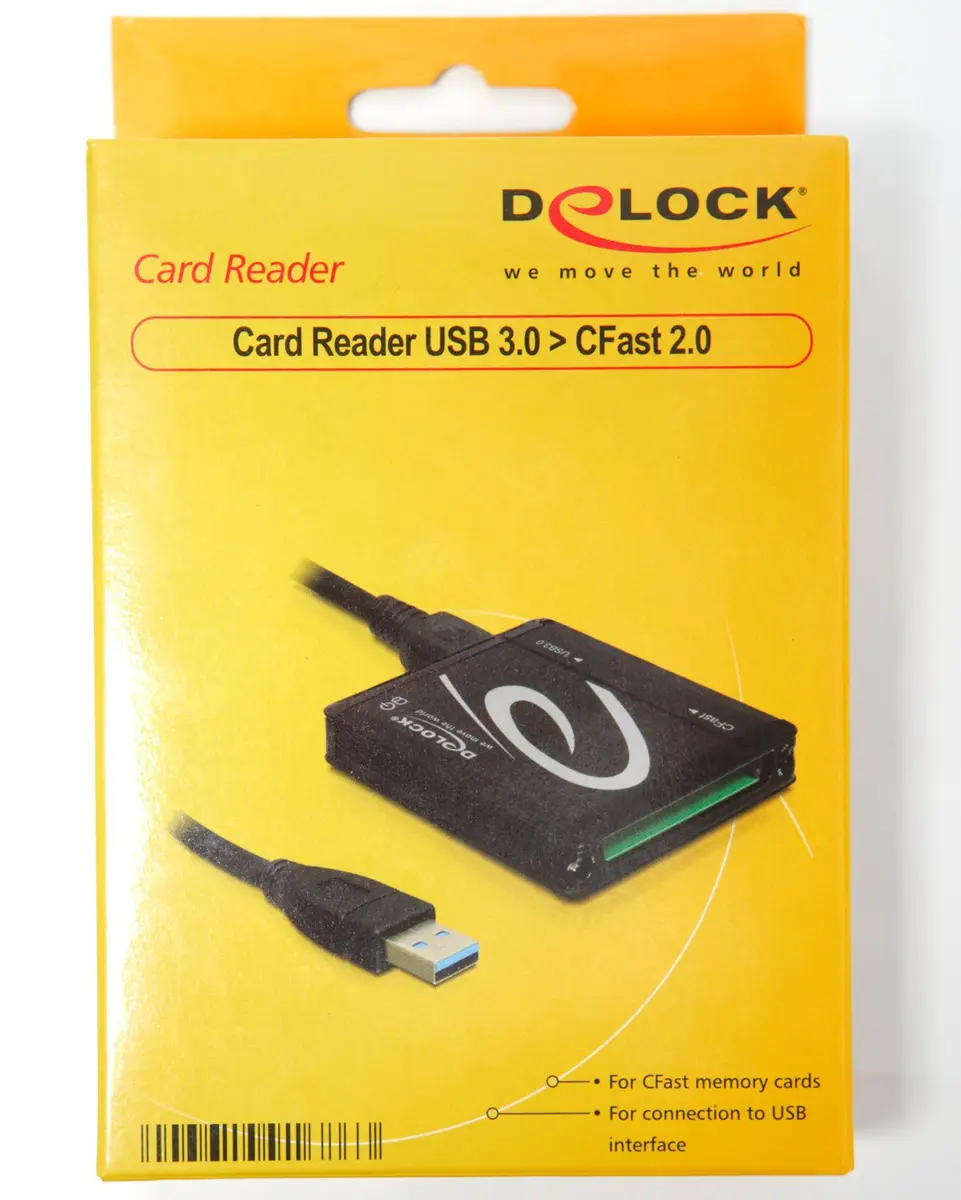 Delock USB 3.0 Card Reader > CFast 2.0 | Supports CFast I/II, 5 Gbps Data Rate, Plug & Play, Aluminium Housing - view 5