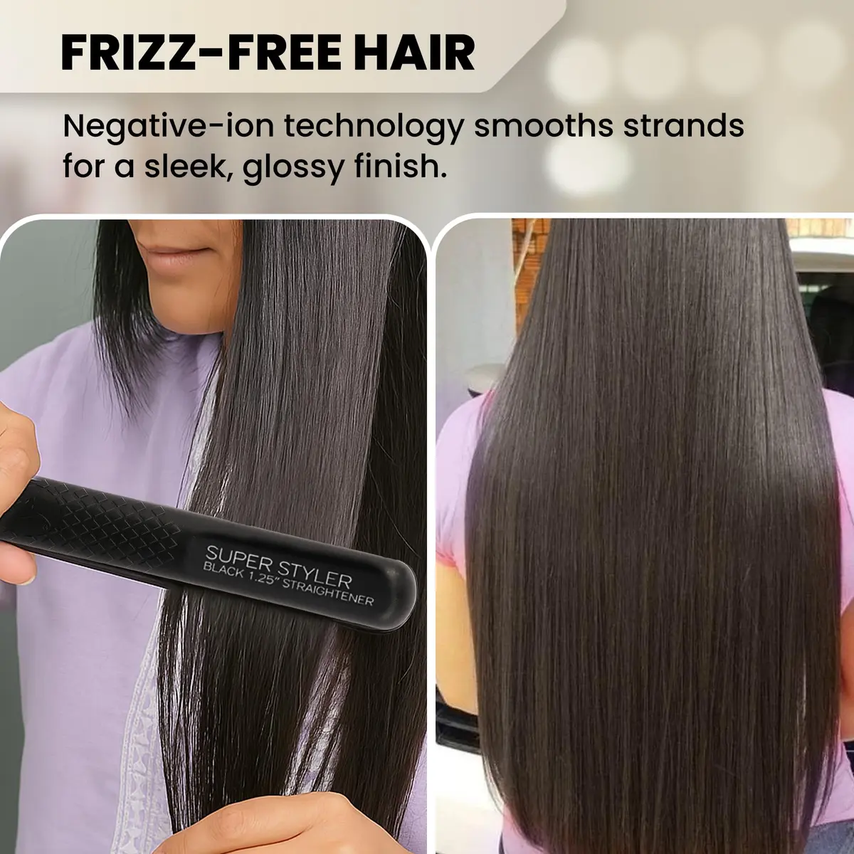 HerStyler Superstyler Onyx Ceramic Flat Iron - Travel Friendly - 1.25 inch | Salon Style, Negative Ion Technology - view 6