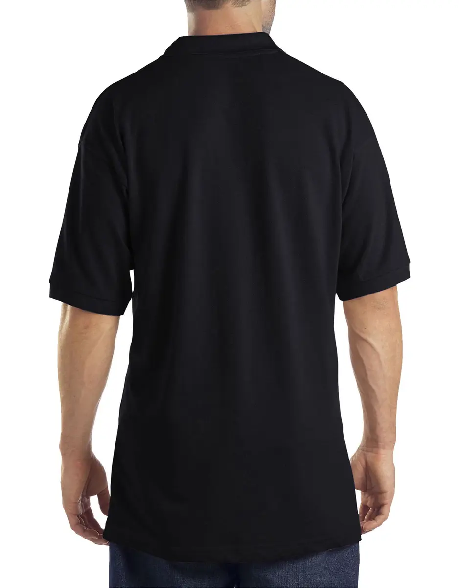 Dickies Short Sleeve Pique Polo Dark Navy Large | Classic Comfort & Style - view 2