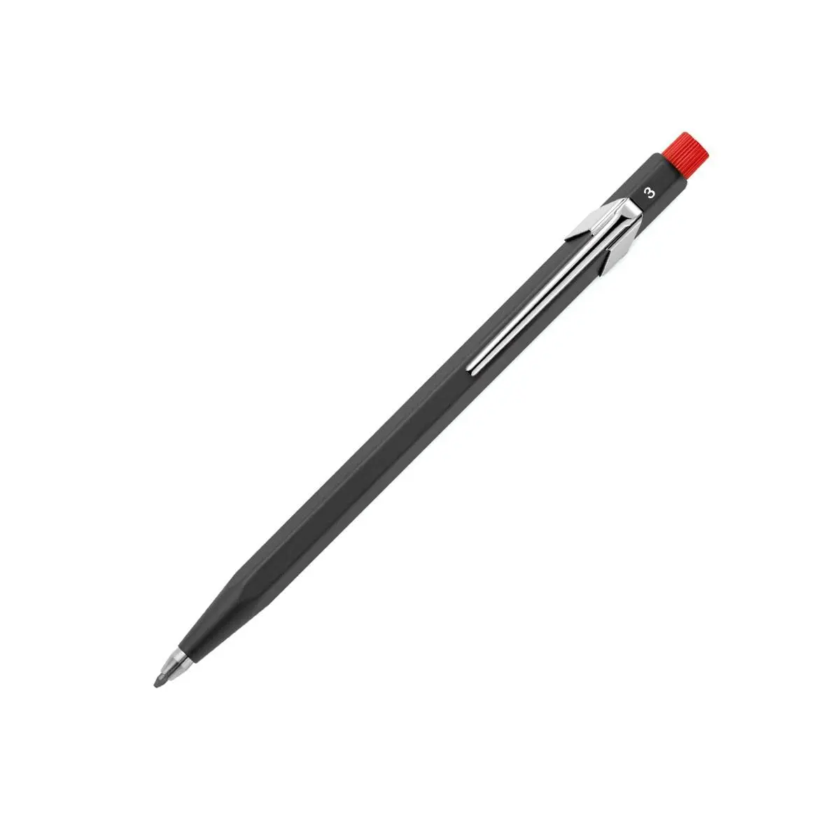 Caran d'Ache Fixpencil Black 3mm Mechanical Pencil | Hexagonal Grip, Fine Point - view 4