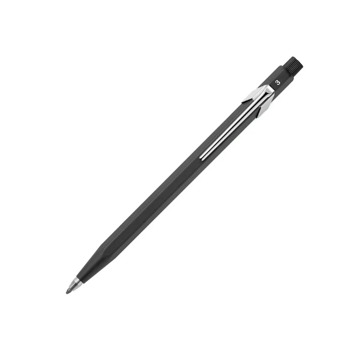 Caran d'Ache Fixpencil Black 3mm Mechanical Pencil | Hexagonal Grip, Fine Point - view 5