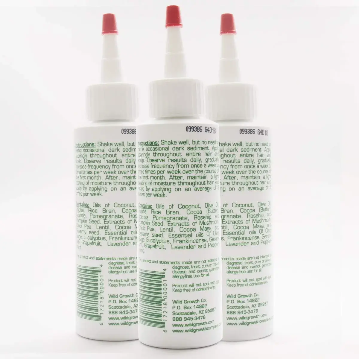 Wild Growth Hair Oil 3 x 4oz (12 Fl Oz Total) | Natural Ingredients for Fuller, Softer Hair - view 2