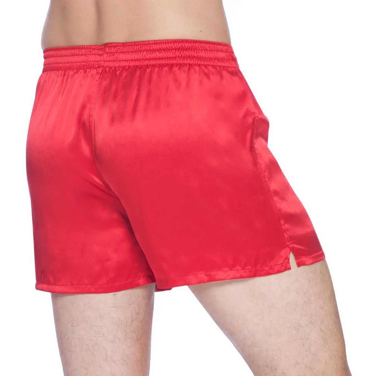 INTIMO Classic Silk Boxers - Big & Tall, Red, 1X | All-Day Comfort & Luxury Silk Feel - view 2