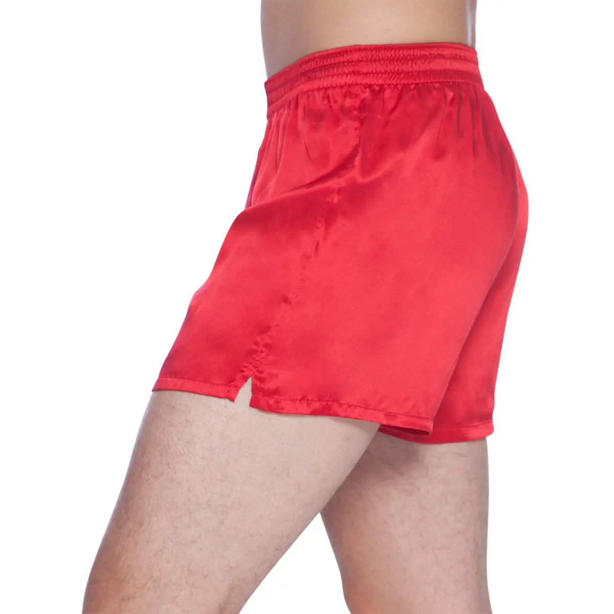 INTIMO Classic Silk Boxers - Big & Tall, Red, 1X | All-Day Comfort & Luxury Silk Feel - view 3