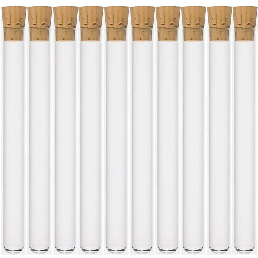 Karter Scientific Borosilicate Glass Test Tubes 16x150mm | 23ml Capacity with Cork Stoppers (Pack of 10) - main product image