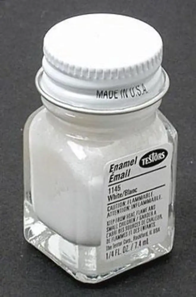 Testors White Gloss Enamel Hobby Paint 0.25 Fl Oz | Durable, High-Gloss Finish for Art & Craft Projects - view 2
