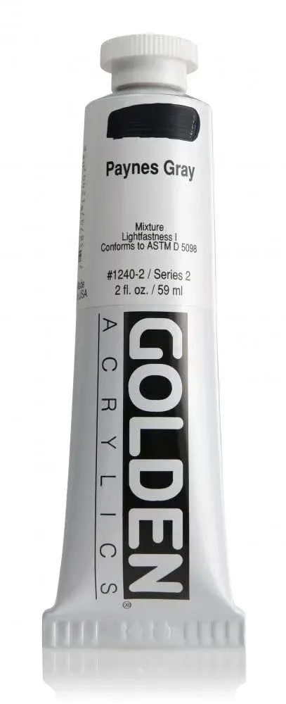 Golden Heavy Body Acrylic Paint, Paynes Gray 59ml (2 Fl Oz) | Professional Grade, Buttery Consistency - main product image