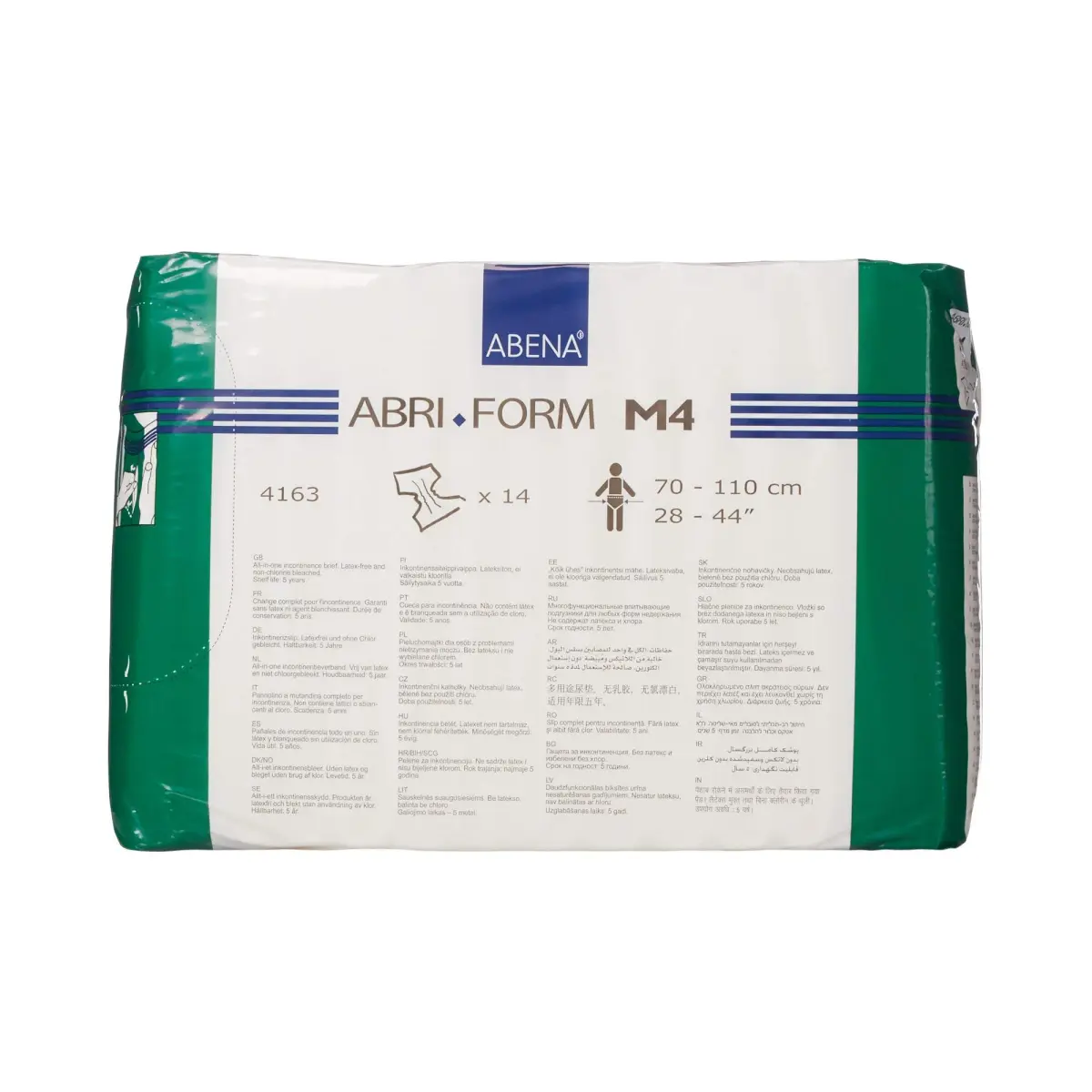 Abena Abri-Form Comfort M4 Adult Briefs Level 4 Plastic-Backed 3600ml Absorption | Unisex Medium 42 Count - view 3