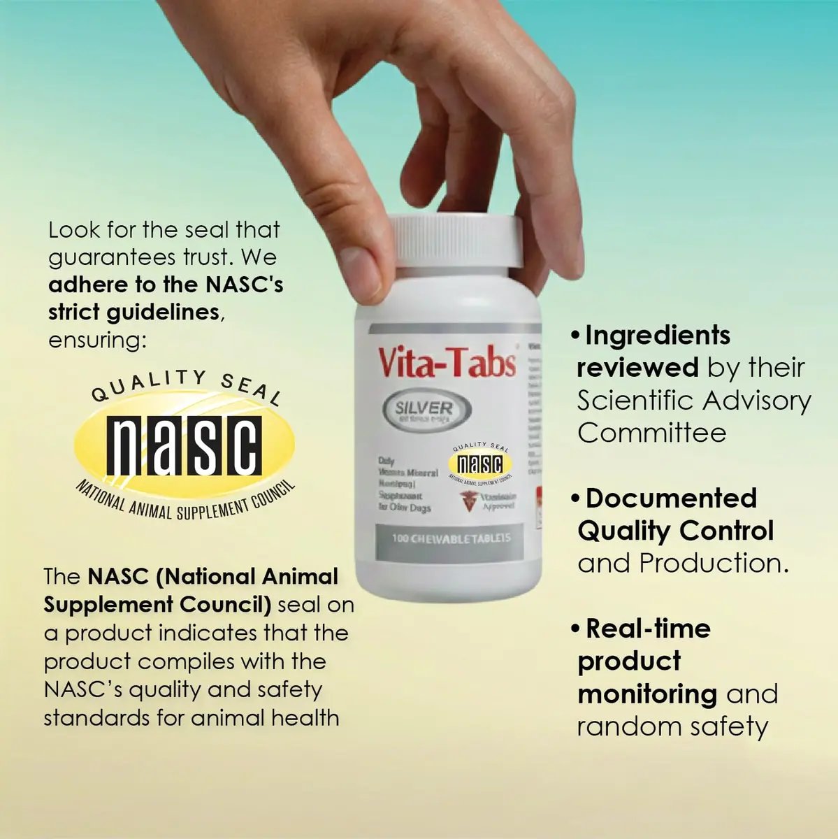 Vita-Tabs Silver Senior Dog Supplement 100 Chewables | Supports Bones, Joints, Energy & Immunity - view 4