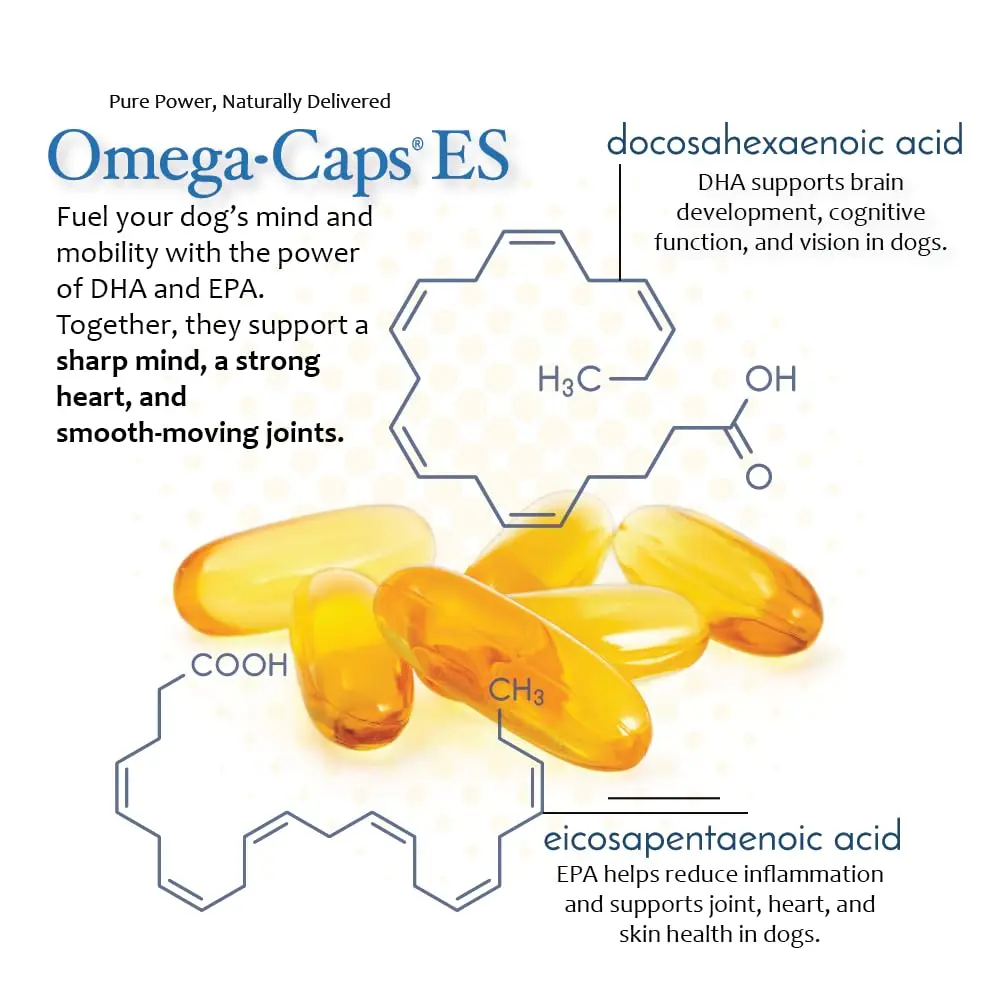 Omega-Caps ES Extra Strength for Large & Giant Dogs 60 Softgel Capsules | Omega-3 & Omega-6 Fatty Acids Support - view 6