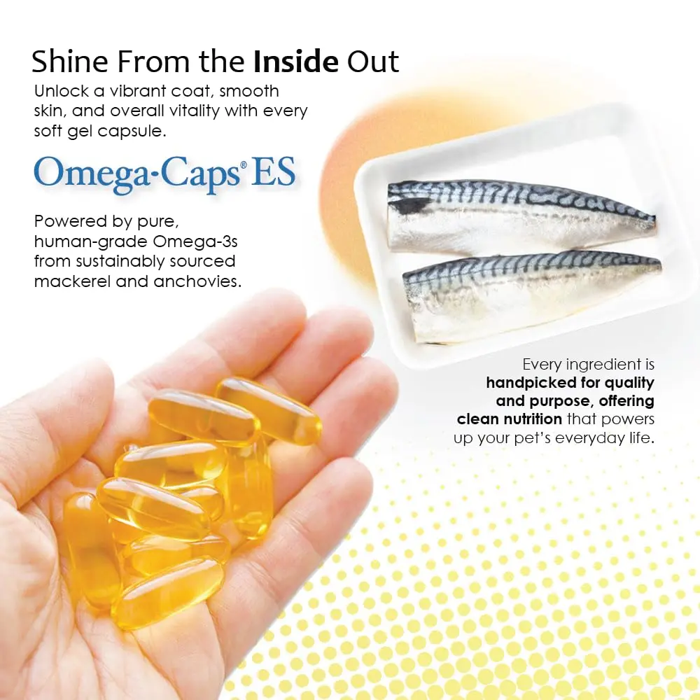 Omega-Caps ES Extra Strength for Large & Giant Dogs 60 Softgel Capsules | Omega-3 & Omega-6 Fatty Acids Support - view 7