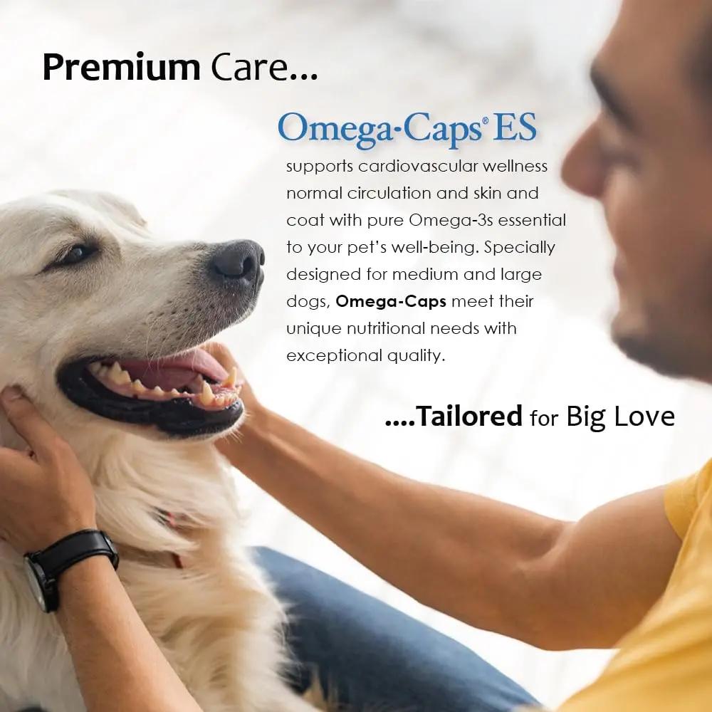 Omega-Caps ES Extra Strength for Large & Giant Dogs 60 Softgel Capsules | Omega-3 & Omega-6 Fatty Acids Support - view 8