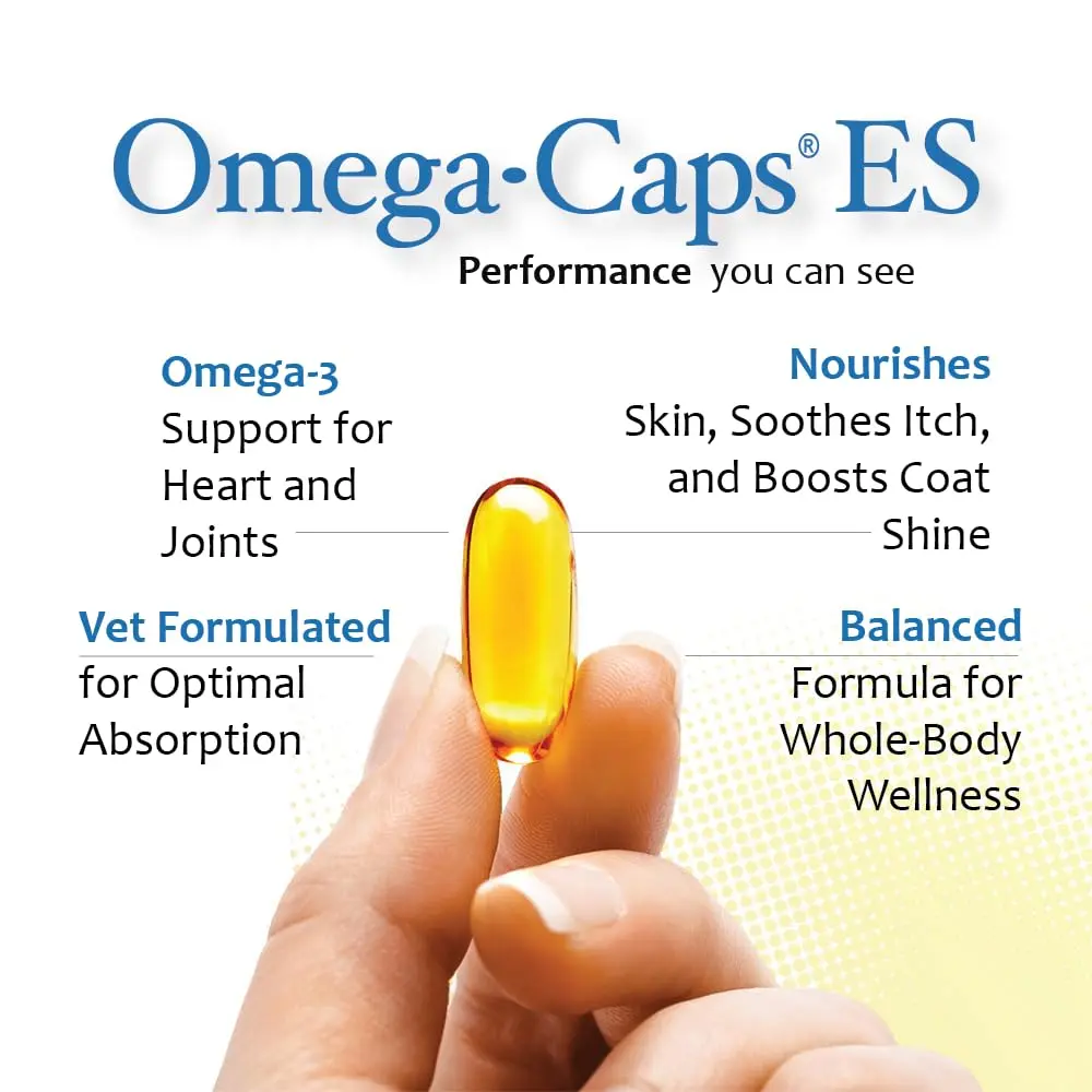Omega-Caps ES Extra Strength for Large & Giant Dogs 60 Softgel Capsules | Omega-3 & Omega-6 Fatty Acids Support - view 2