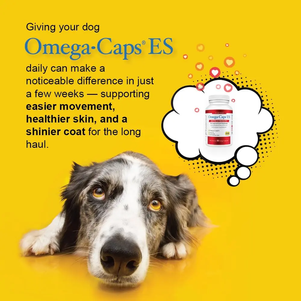 Omega-Caps ES Extra Strength for Large & Giant Dogs 60 Softgel Capsules | Omega-3 & Omega-6 Fatty Acids Support - view 3