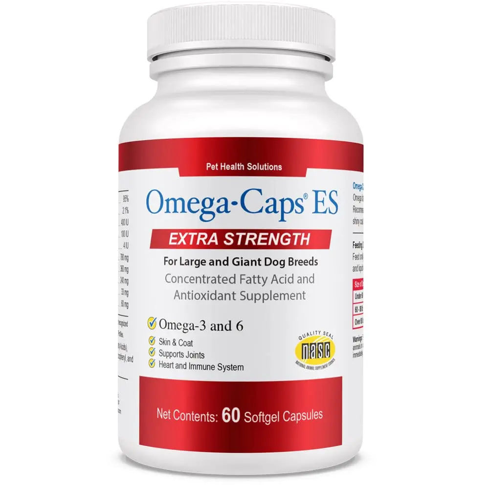 Omega-Caps ES Extra Strength for Large & Giant Dogs 60 Softgel Capsules | Omega-3 & Omega-6 Fatty Acids Support - view 4