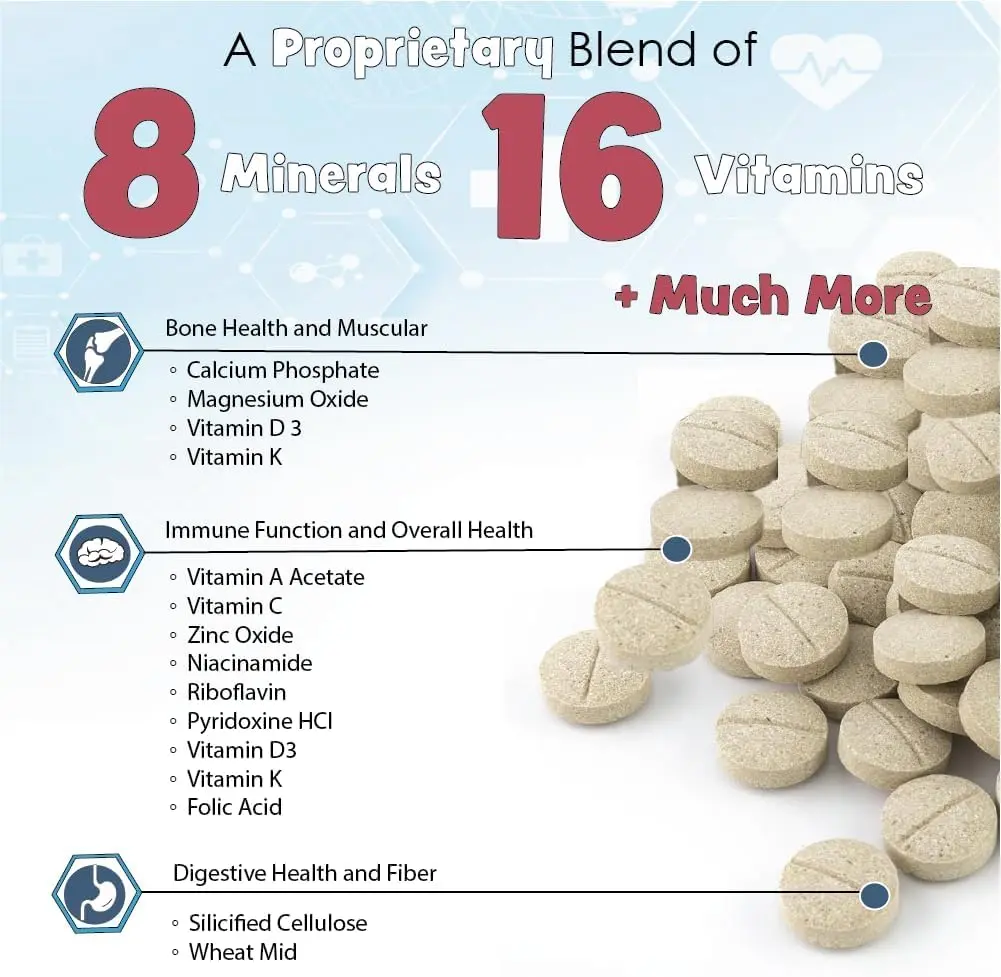 Vita-Tabs Multivitamin & Mineral Supplement for Dogs | Liver Flavored Chewable Tablets for Skin, Coat & Energy, 60 Chews - view 4