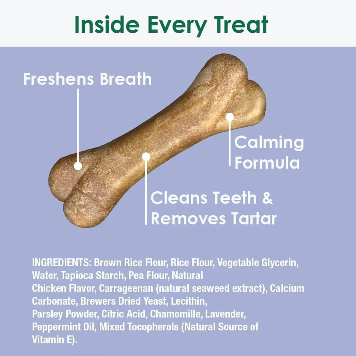 Pet Health Solutions Bonies Natural Calming Formula Dog Treats - Chicken, 20 Bones | Supports Anxiety & Breath - view 2