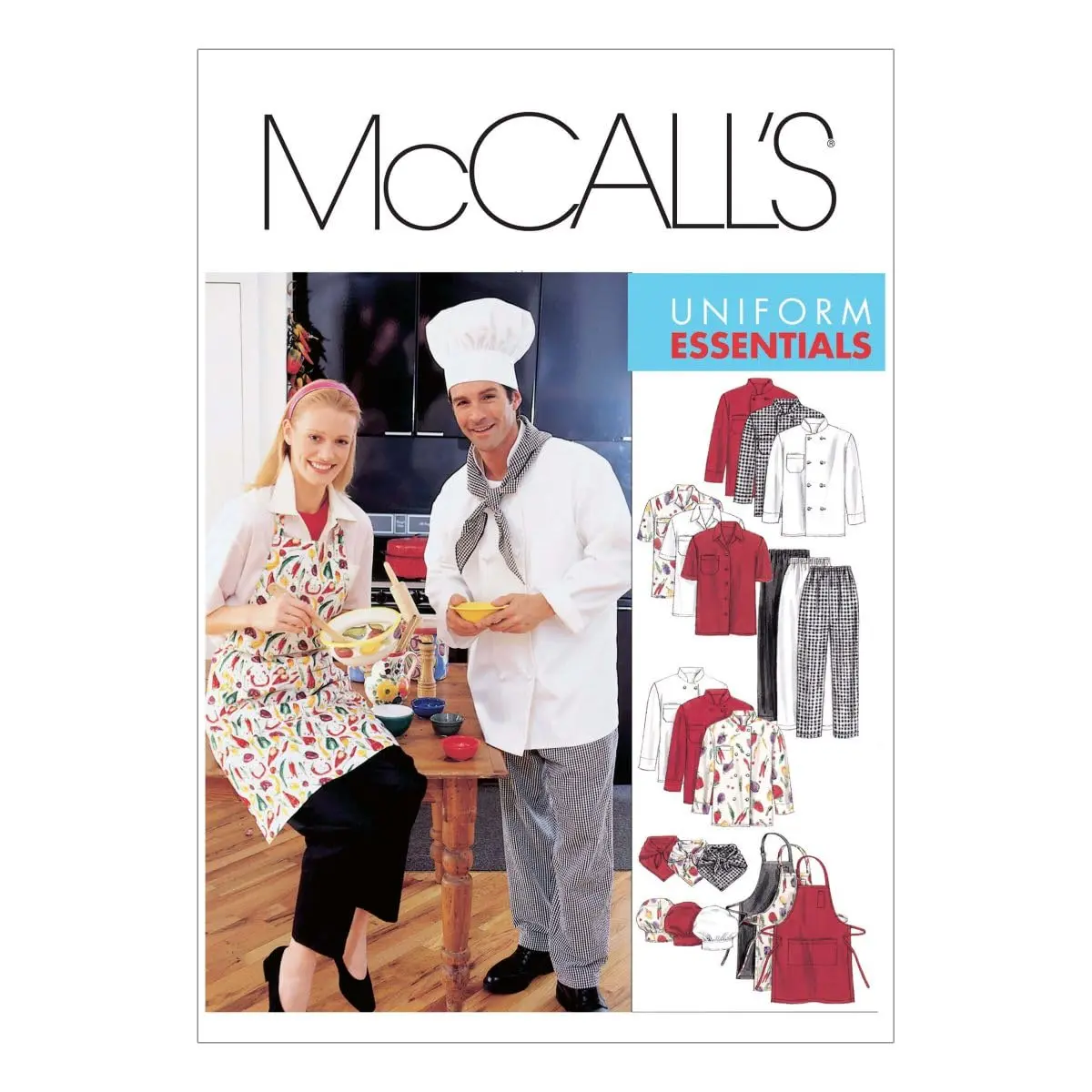 McCall Patterns M2233MED Misses' & Men's Jacket, Shirt, Apron, Pants, Hat, Neckerchief | Sewing Pattern for Medium - main product image