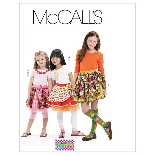McCall Patterns M6066 Children's/Girls' Skirts, Leggings & Appliques Size CCE | Sewing Pattern for Kids 3-6 - view 2