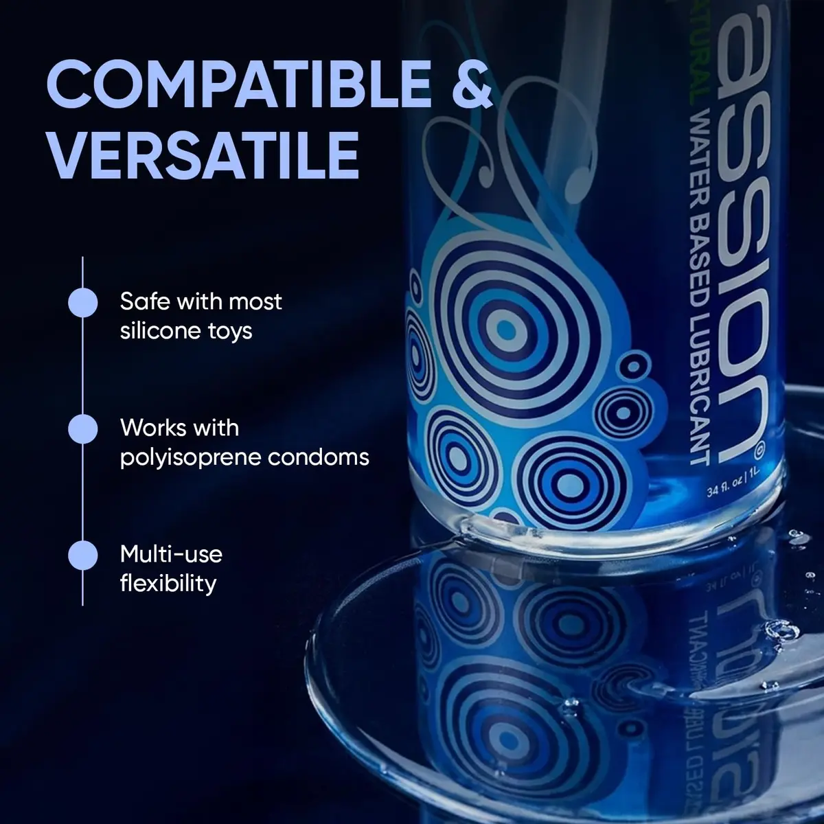 Passion Natural Water-Based Personal Lubricant 16 Fl Oz | Smooth, Non-Sticky, Easy-to-Clean Formula for Comfortable Use - view 5
