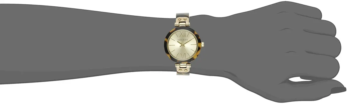 Anne Klein Women's Resin Bangle Watch 34mm Gold-Tone Dial Elegant Accessory - view 6