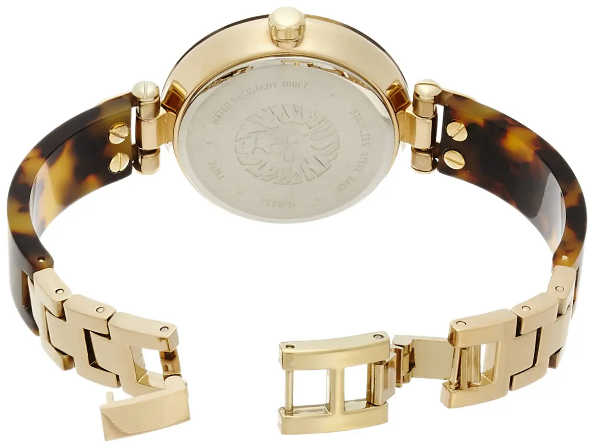 Anne Klein Women's Resin Bangle Watch 34mm Gold-Tone Dial Elegant Accessory - view 2