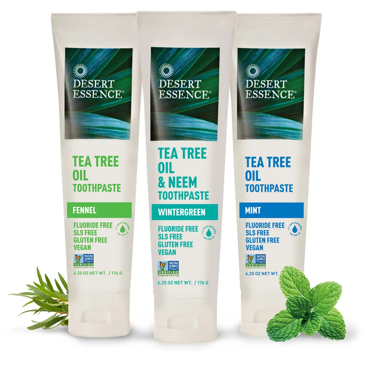 Desert Essence Tea Tree Oil Toothpaste - Mint - 6.25 Oz - Pack of 2 | Deep Cleans Teeth & Gums - view 8