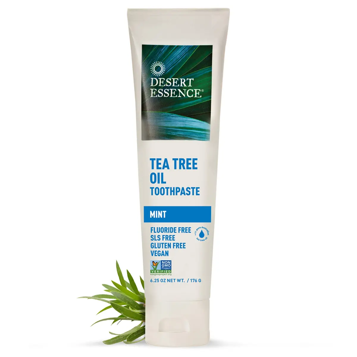 Desert Essence Tea Tree Oil Toothpaste - Mint - 6.25 Oz - Pack of 2 | Deep Cleans Teeth & Gums - view 2