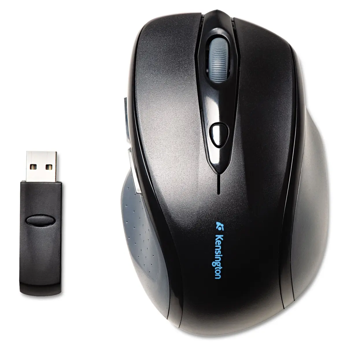 Kensington Pro Fit Full-Size Wireless Mouse (K72370US),Black/Silver | Ergonomic, 1200 DPI, Plug & Play, All-Day Comfort - main product image