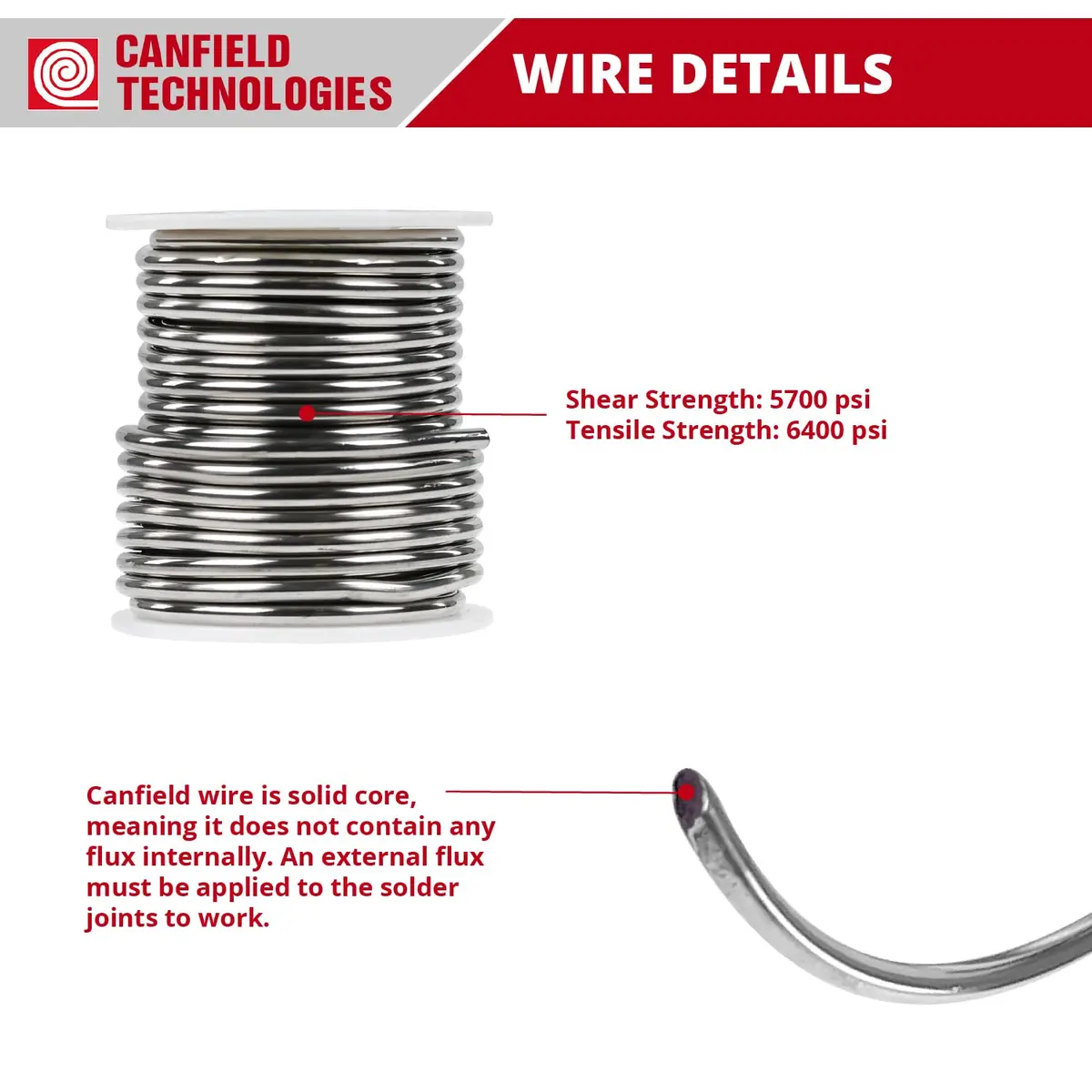 Canfield 60/40 Solder for Stained Glass | Virgin Material, 1Lb Spool, Silver - view 4