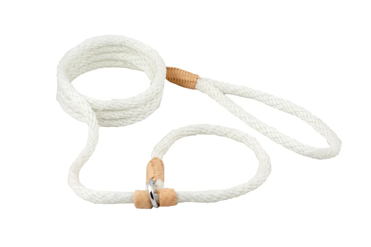 Alvalley Nylon Dog Training Leash with 2 Stoppers 1.83 m (6 ft) | Adjustable Rope Slip Lead with Leather Ends - main product image