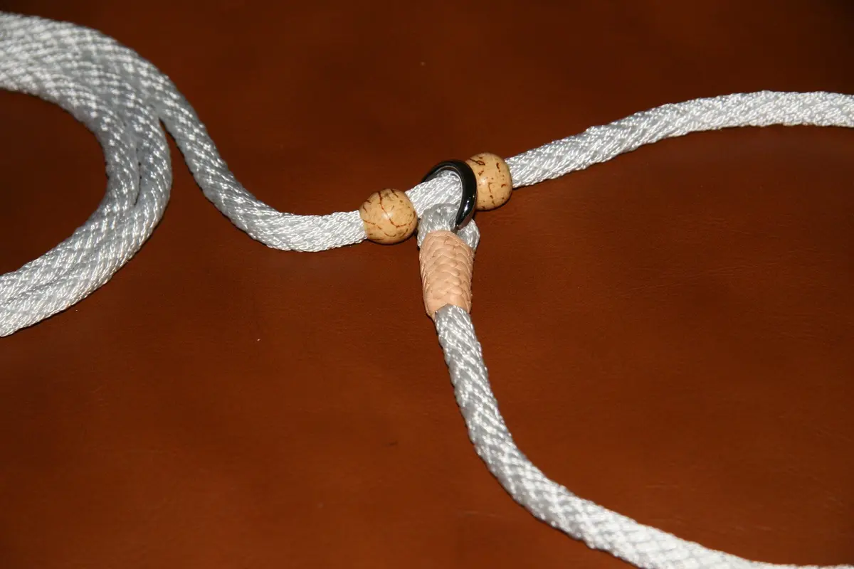 Alvalley Nylon Dog Training Leash with 2 Stoppers 1.83 m (6 ft) | Adjustable Rope Slip Lead with Leather Ends - view 2