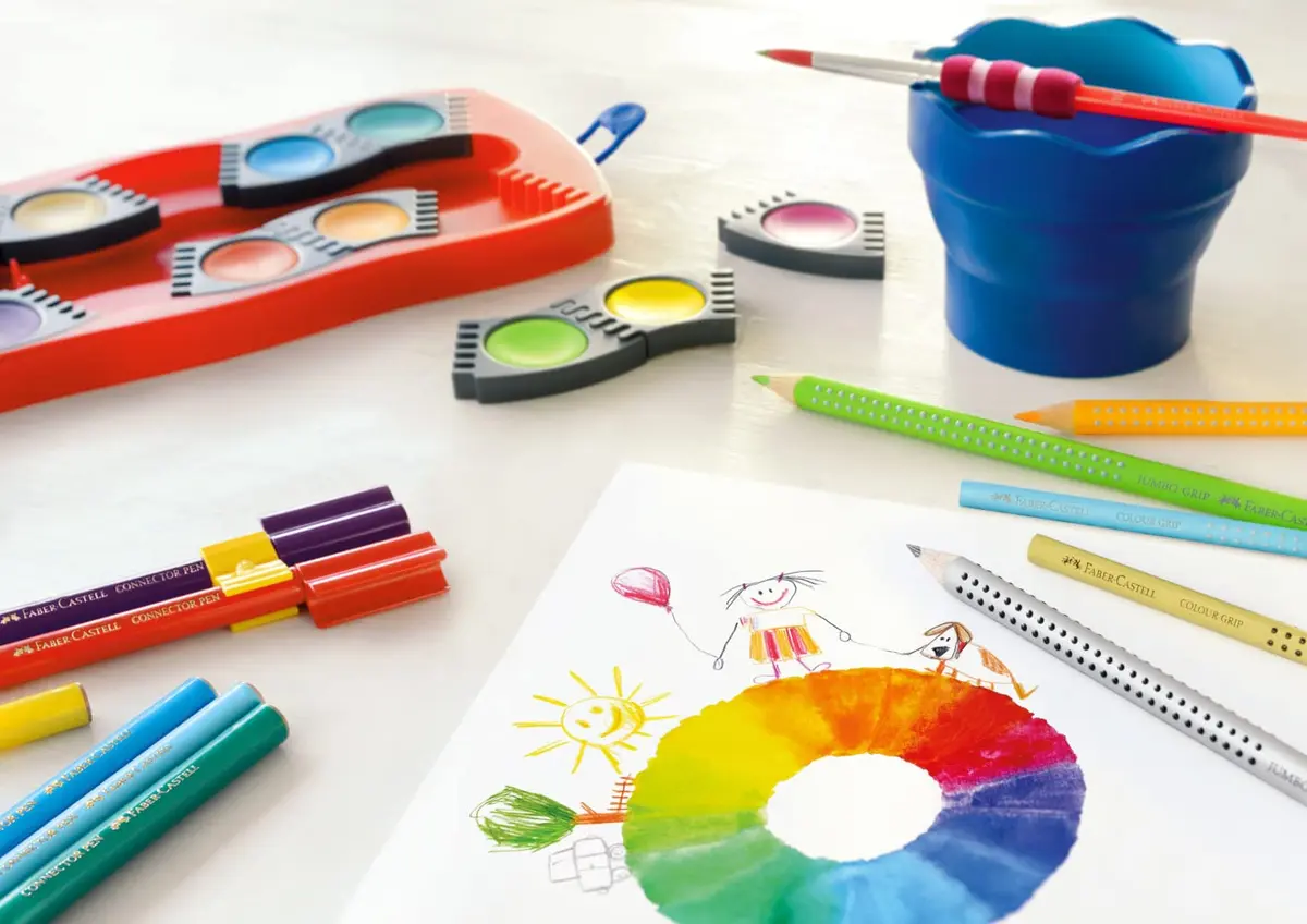 Faber-Castell Connector Watercolor Paint Set, 12 Colors, Washable, 7mm Pans | Non-Toxic & ASTM D-4236 Certified - view 2