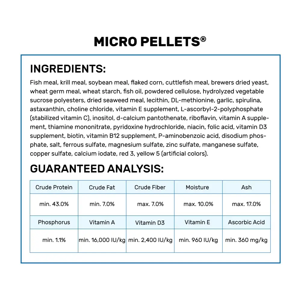 Hikari Micro Pellets Semi-Floating Fish Food 22g (0.77 oz) | Ideal for Small-Mouthed Freshwater Fish - view 3