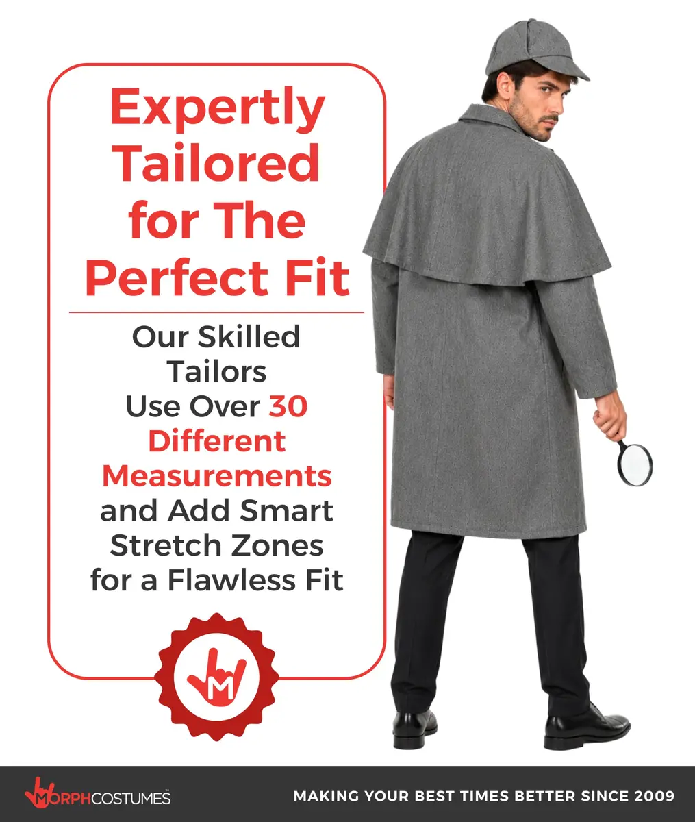 fun shack Sherlock Holmes Costume Men, Detective Costume M | Victorian Detective Look - view 4
