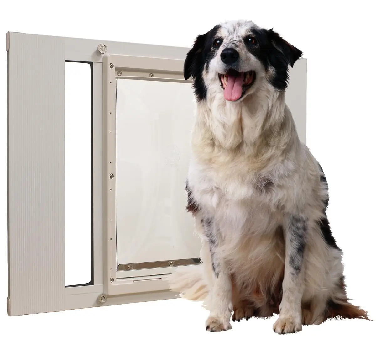 Ideal Pet Products Aluminum Sash Window Pet Door | Large Flap Size 10-1/2" x 15" | Adjustable Width 27"-32" - view 2