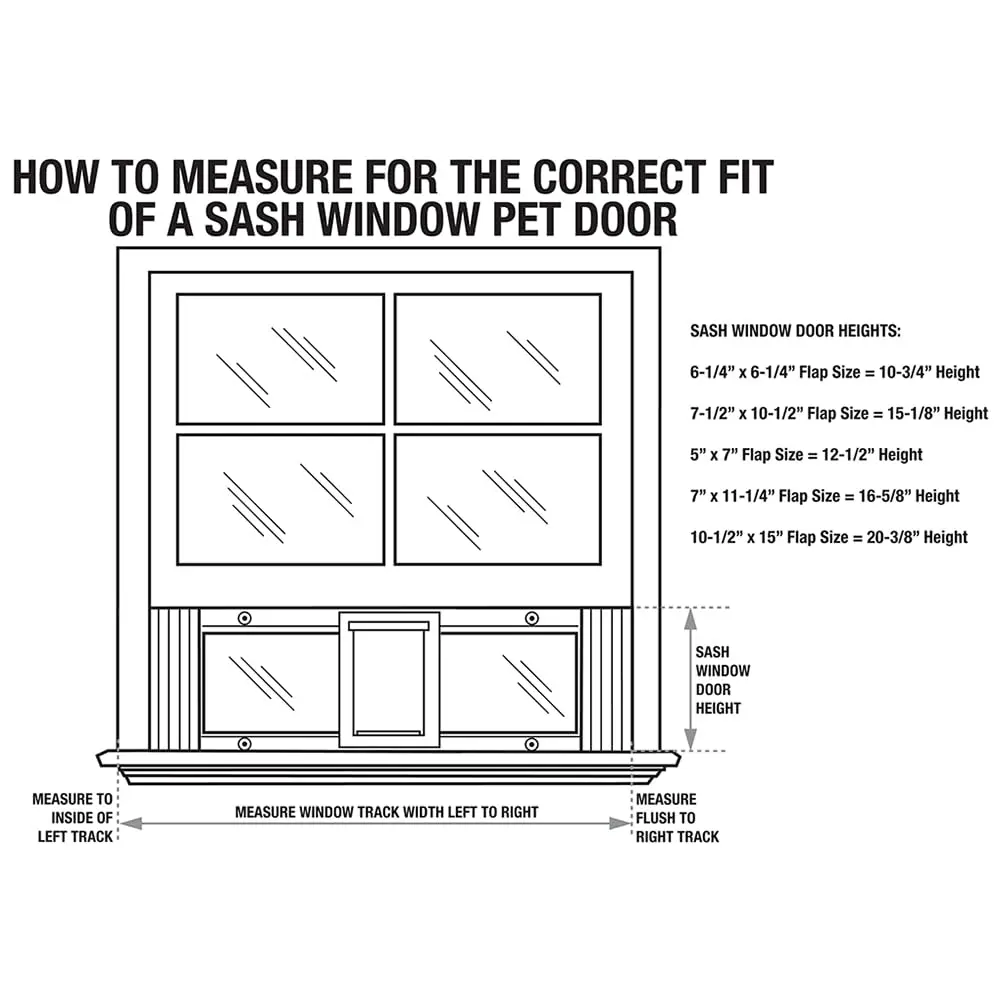 Ideal Pet Products Aluminum Sash Window Pet Door | Large Flap Size 10-1/2" x 15" | Adjustable Width 27"-32" - view 3