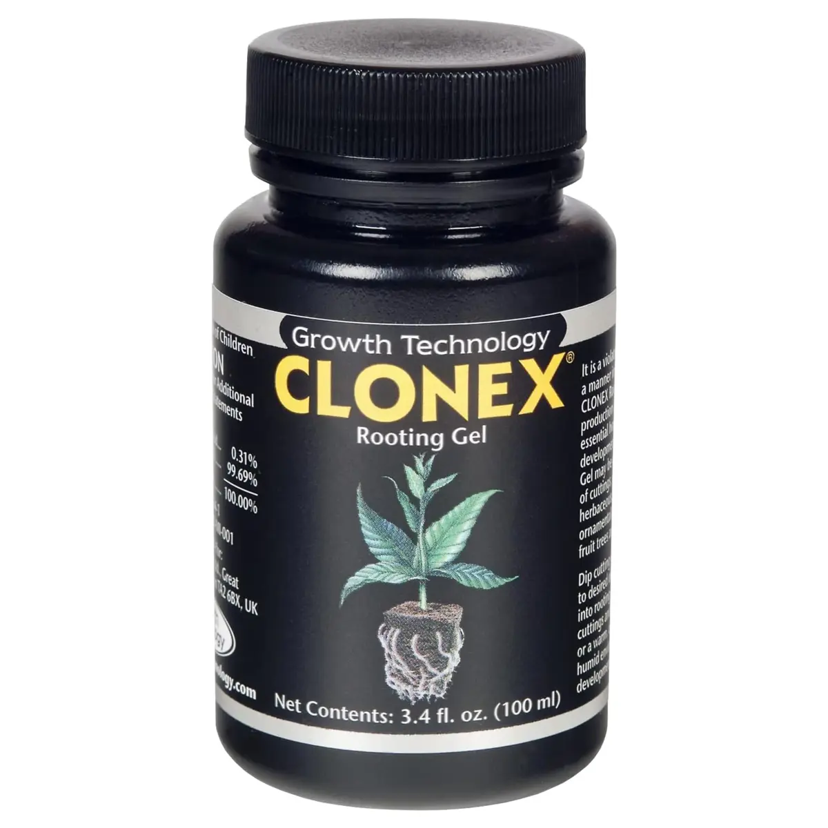 Clonex Rooting Gel 100ml (3.38 Fl Oz) | High-Performance Rooting Compound for Plant Cuttings - main product image