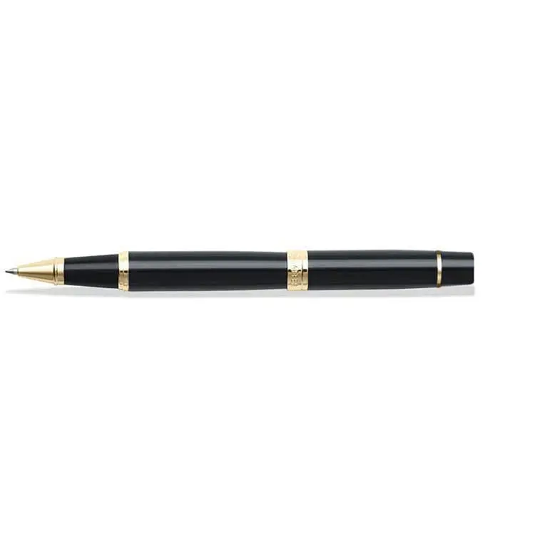 Sheaffer 300 Glossy Black Rollerball Pen with Gold Tone Trim | Elegant, Refillable, Liquid Ink, 1 Count - view 3