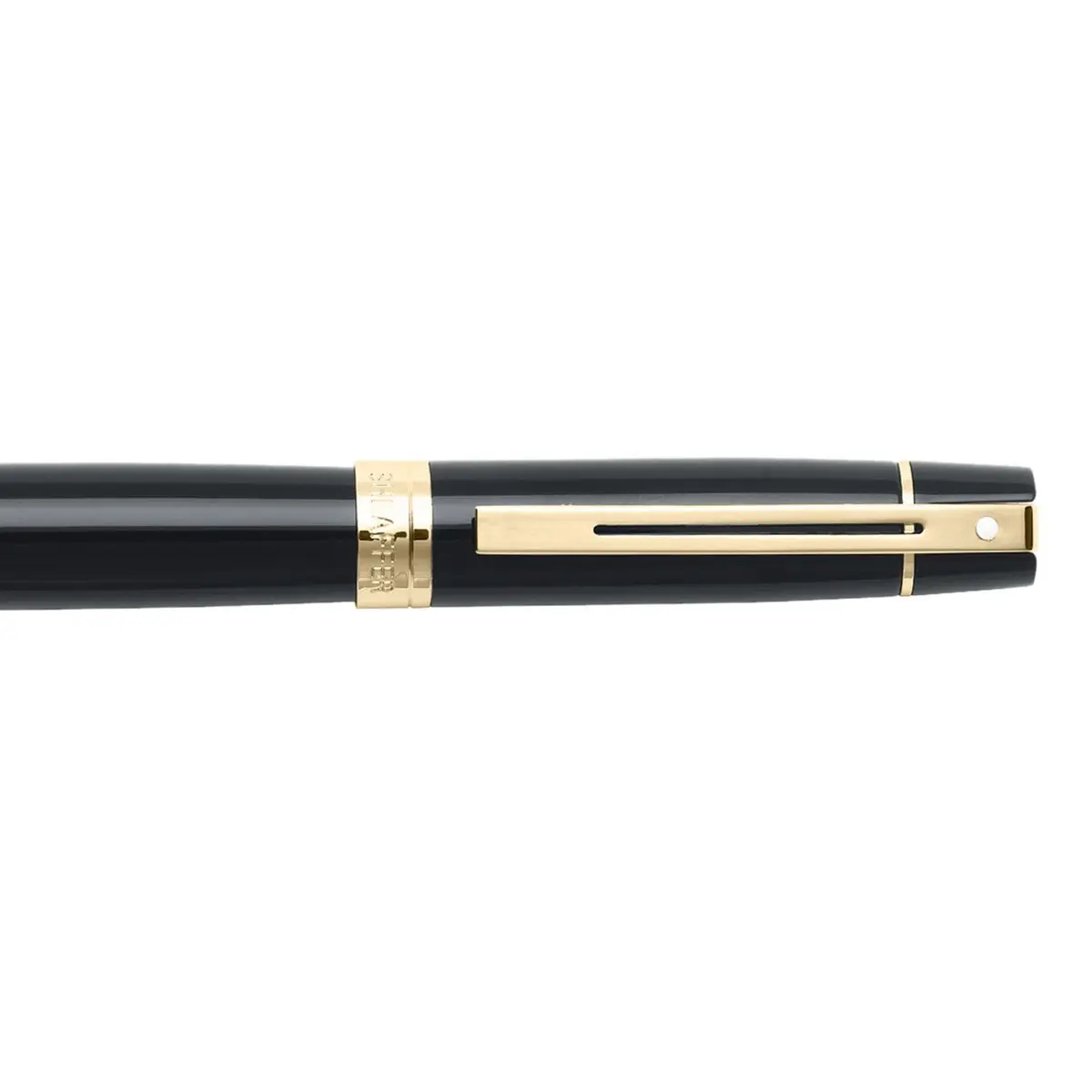 Sheaffer 300 Glossy Black Rollerball Pen with Gold Tone Trim | Elegant, Refillable, Liquid Ink, 1 Count - view 4