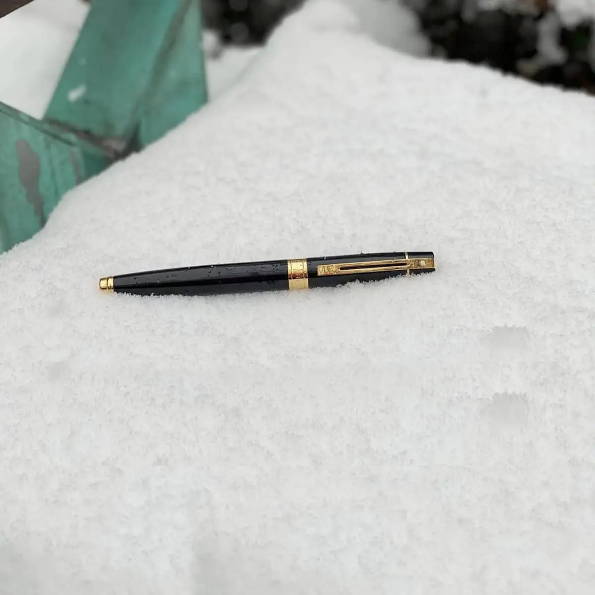 Sheaffer 300 Glossy Black Rollerball Pen with Gold Tone Trim | Elegant, Refillable, Liquid Ink, 1 Count - view 5