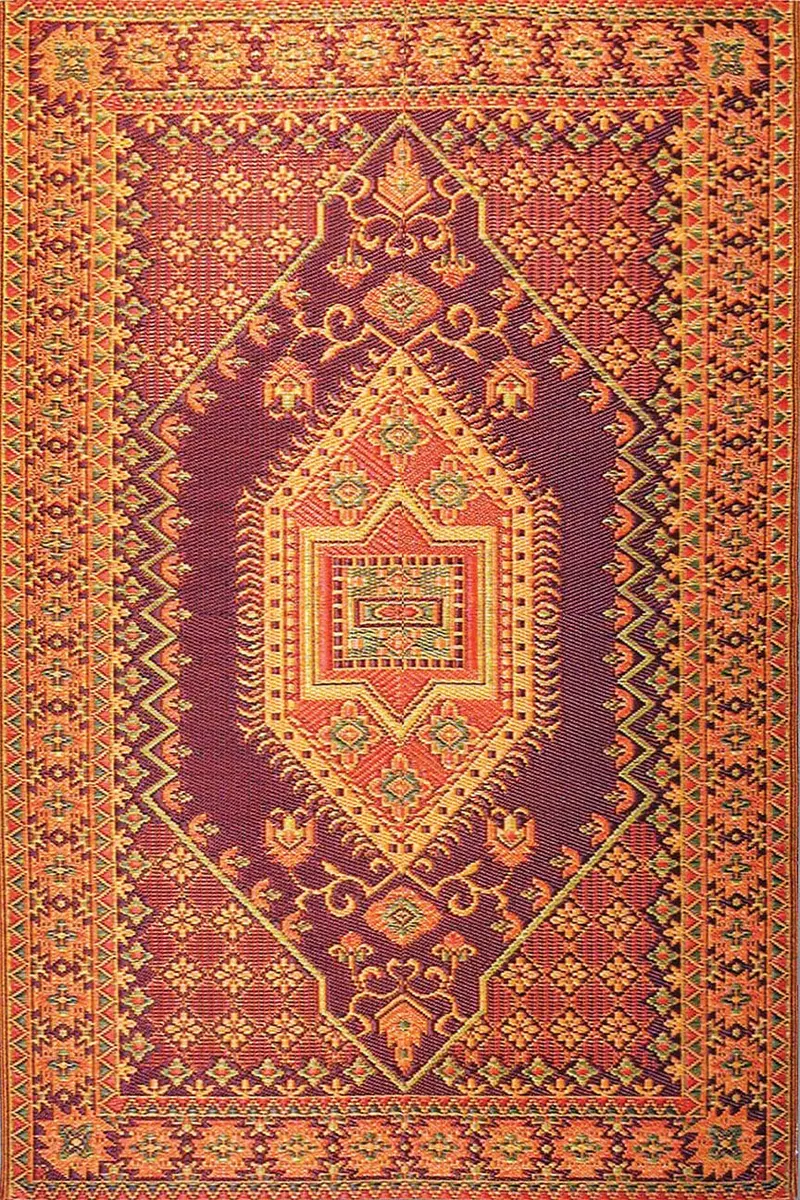 Mad Mats Reversible Outdoor Rug 6' x 9' | Durable UV-Protected Plastic Mat - main product image