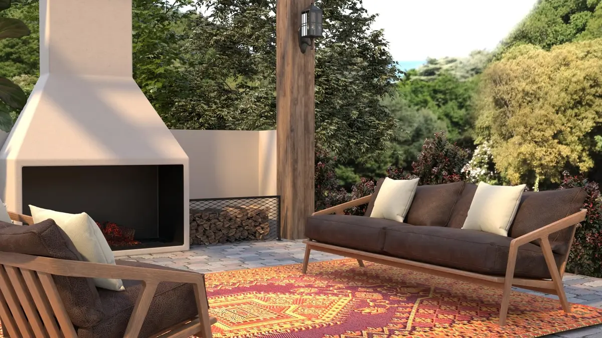 Mad Mats Reversible Outdoor Rug 6' x 9' | Durable UV-Protected Plastic Mat - view 6