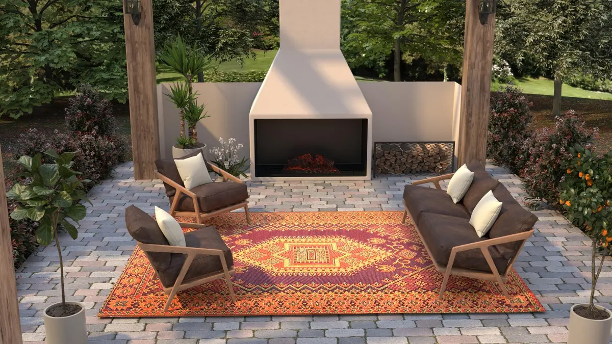 Mad Mats Reversible Outdoor Rug 6' x 9' | Durable UV-Protected Plastic Mat - view 8