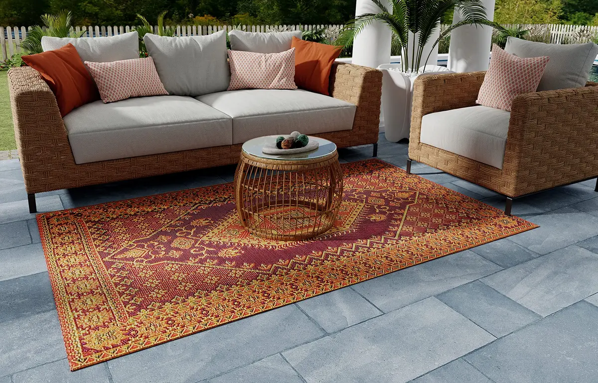Mad Mats Reversible Outdoor Rug 6' x 9' | Durable UV-Protected Plastic Mat - view 5