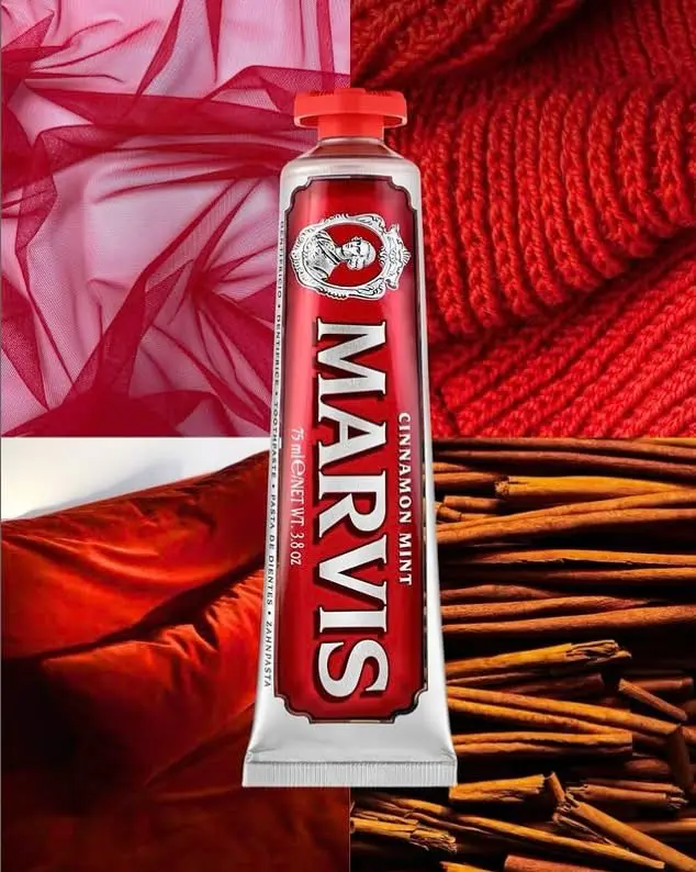 Marvis Cinnamon Mint Toothpaste 75ml (2.2 fl oz) | Made in Italy, Luxury Oral Care - view 5