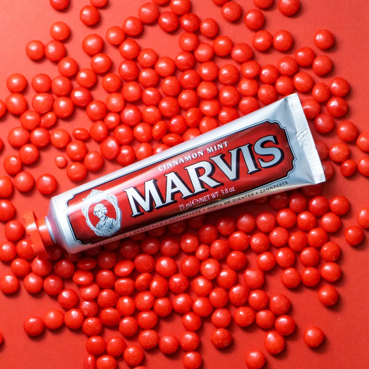 Marvis Cinnamon Mint Toothpaste 75ml (2.2 fl oz) | Made in Italy, Luxury Oral Care - view 2
