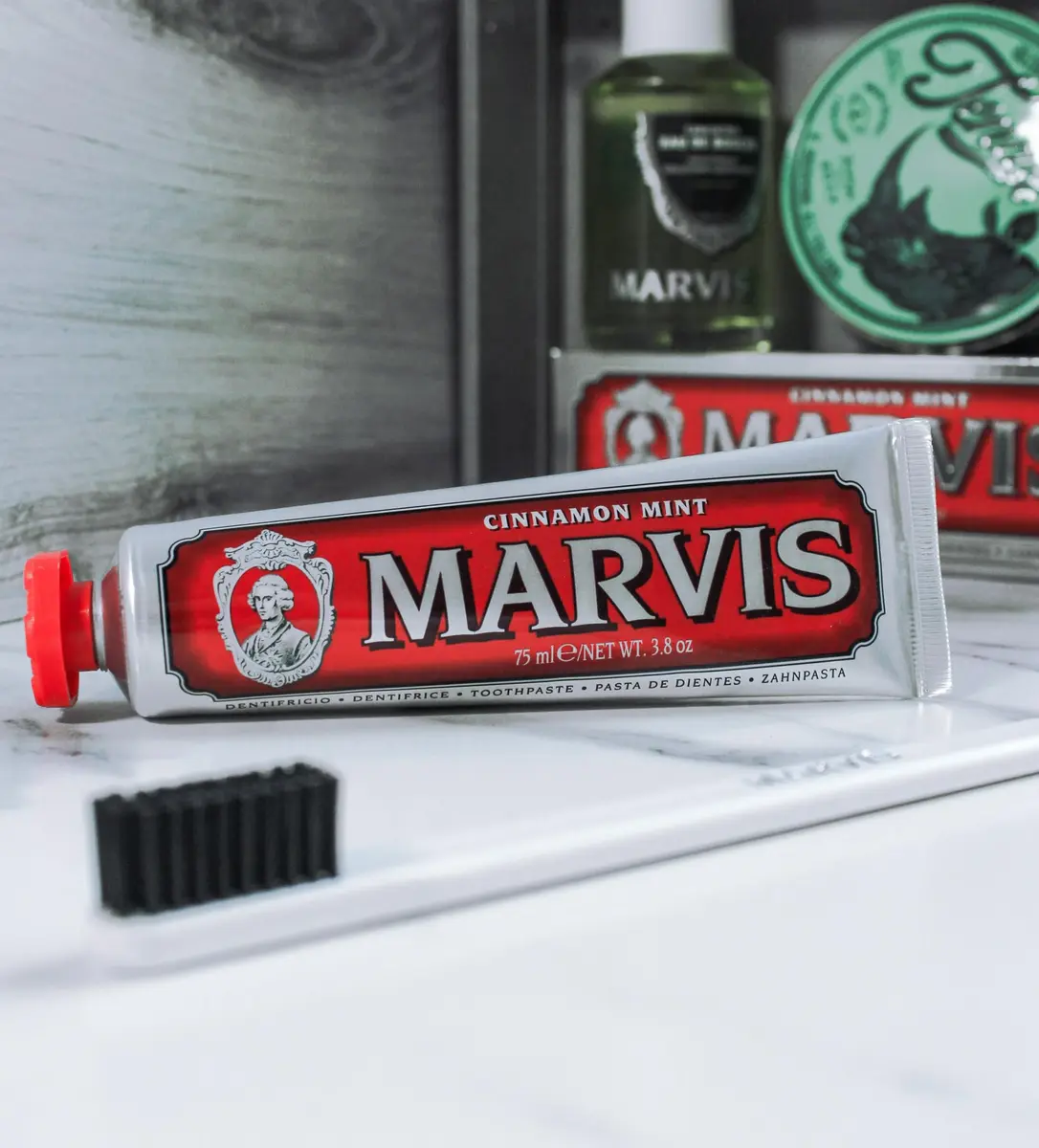 Marvis Cinnamon Mint Toothpaste 75ml (2.2 fl oz) | Made in Italy, Luxury Oral Care - view 3