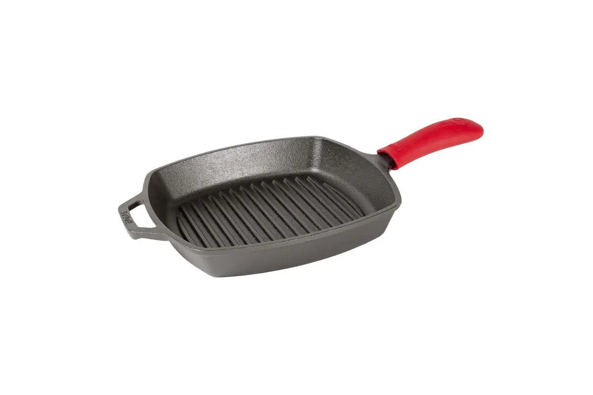 Lodge Red Silicone Hot Handle Holder | Heat-Resistant Cast Iron Skillet Handle Cover for Pans 9 Inches & Larger (14.3cm x 5.1cm) - view 4