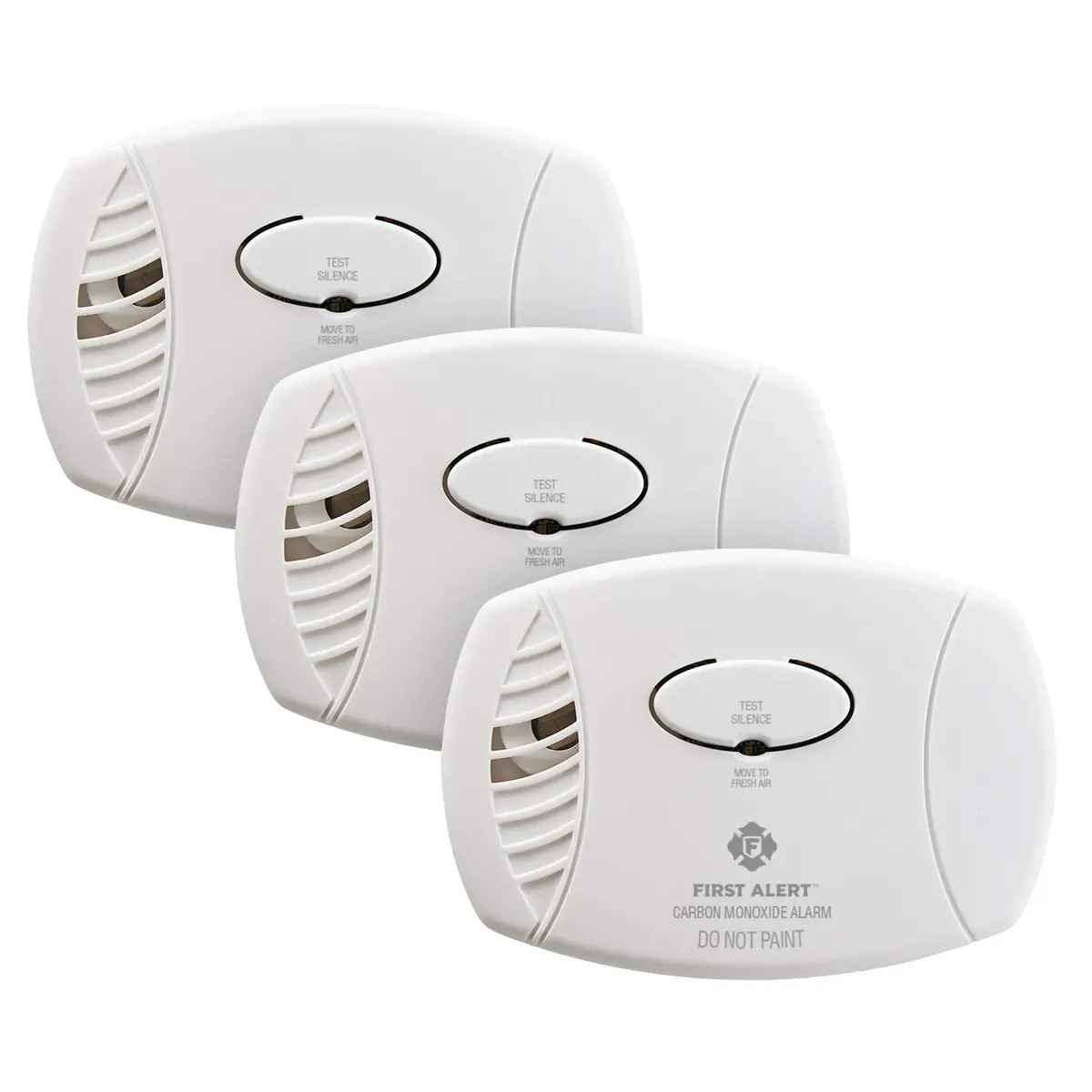 First Alert CO400-3 Battery Operated Carbon Monoxide Detector 3-Pack | Electrochemical Sensor, 85dB Alarm - main product image